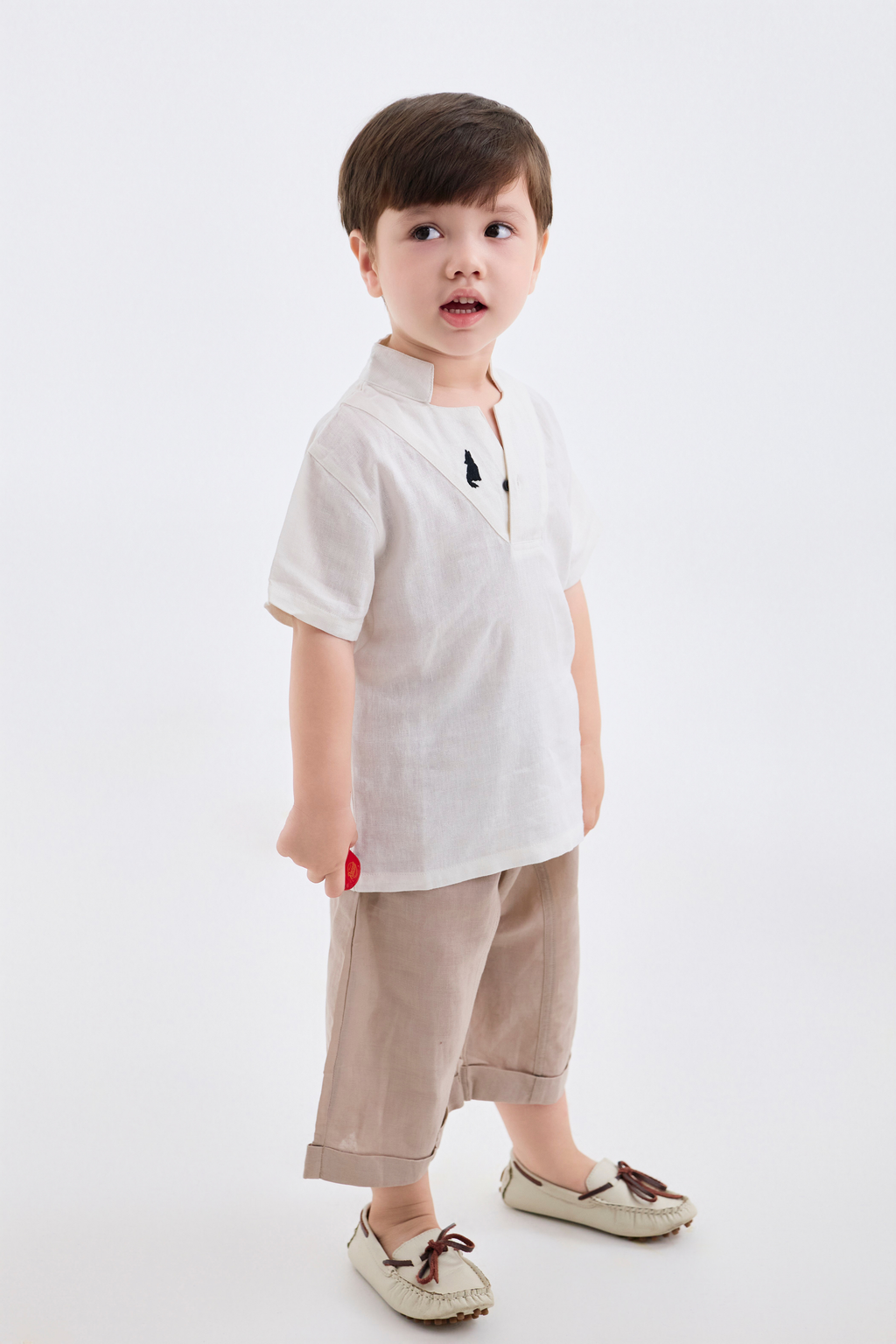 Shirt - Short Sleeve V-neck Shirt - 100% Organic Linen