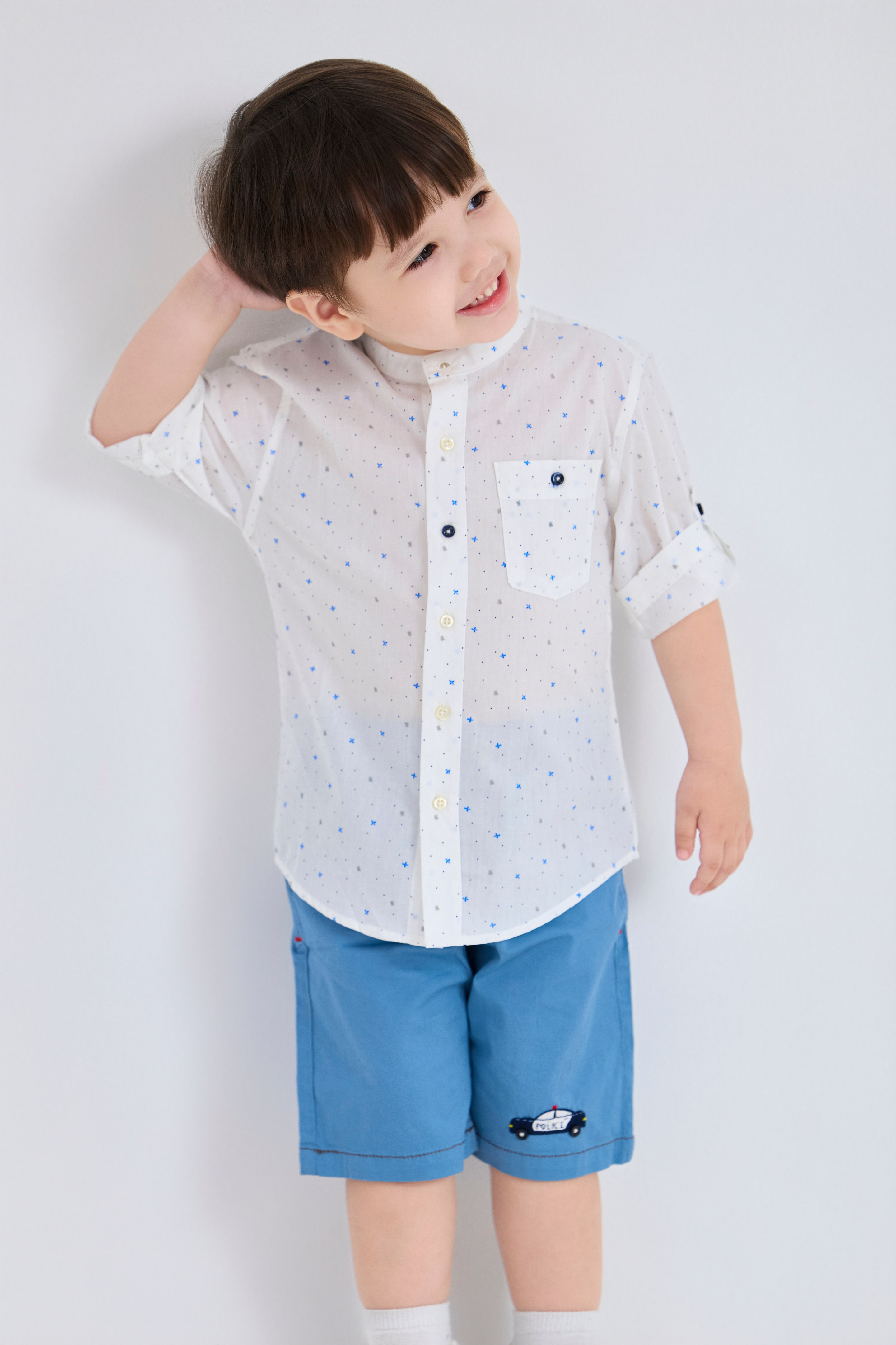 Shirt - Polka Dots Print Shirt - 100% Organic Cotton