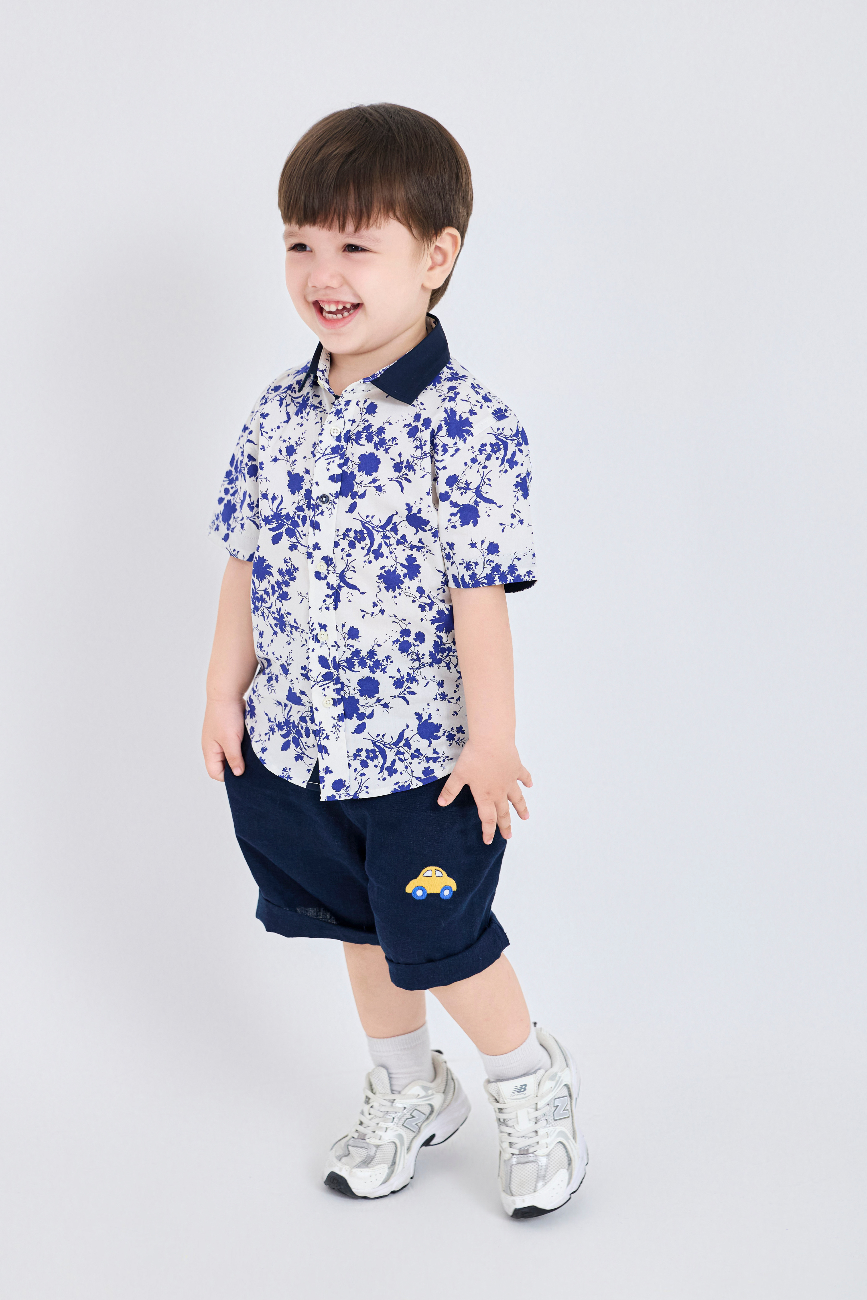 Shirt - Floral Print Shirt - 100% Organic Cotton
