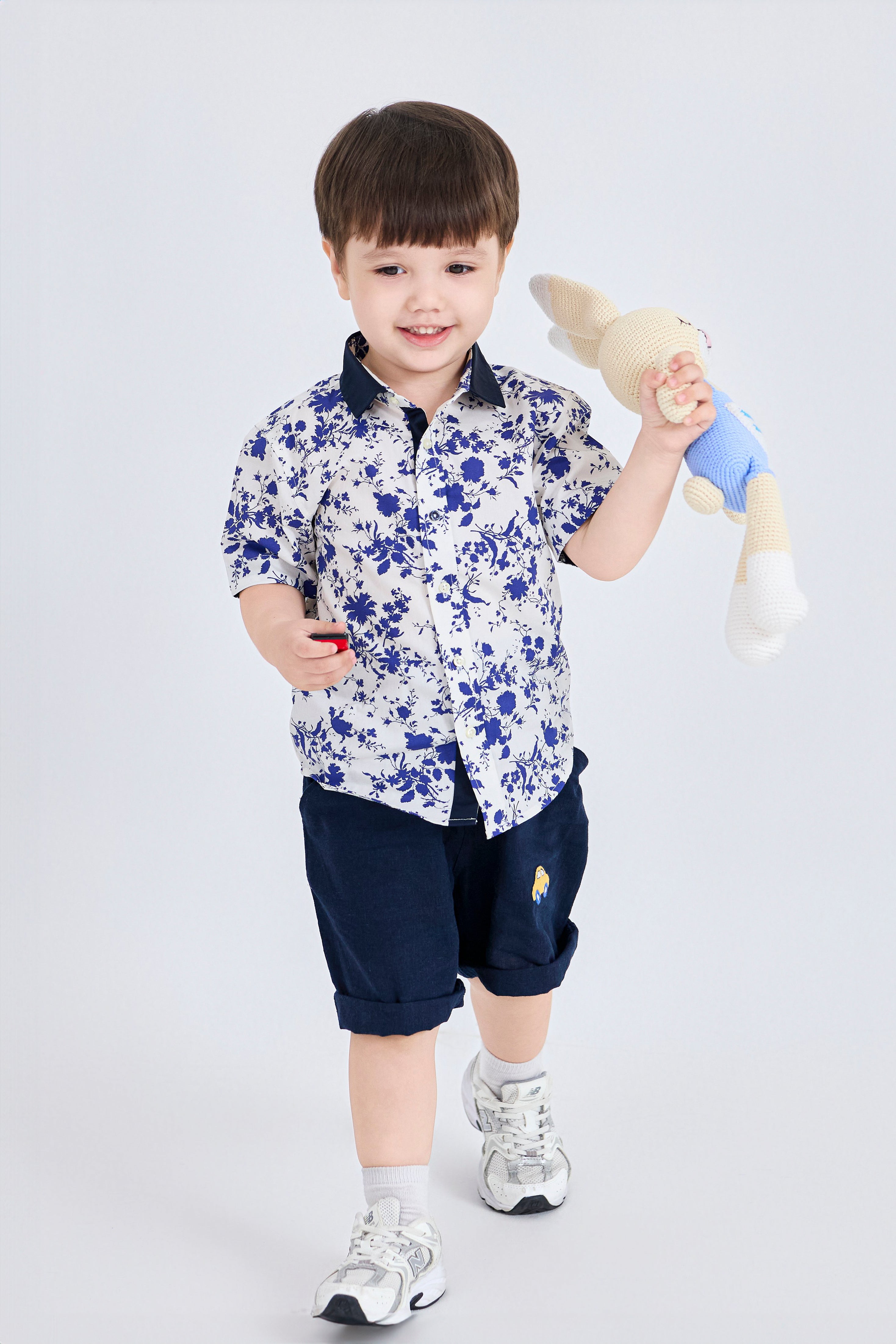 Shirt - Floral Print Shirt - 100% Organic Cotton